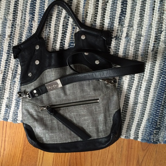 Foley + Corinna leather and linen bag