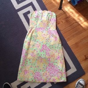 Lilly Pulitzer vintage strapless dress