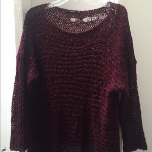 Red LF destroyed sweater
