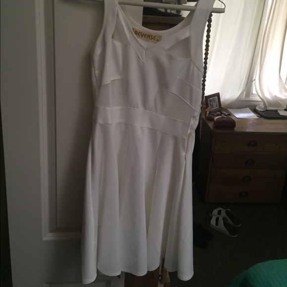 White Reverse Mini dress