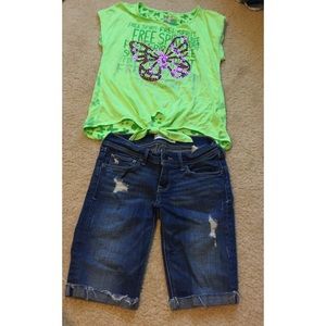 ✨flash sale !! Shirt and shorts bundle