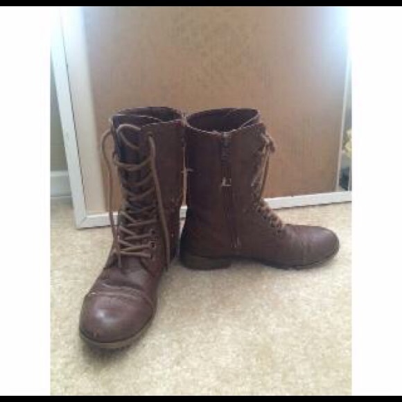 Dark Brown Combat Boots
