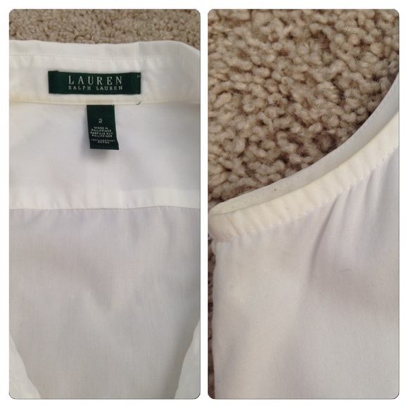 Ralph Lauren | Sleeveless Tuxedo Shirt Size 2 - Picture 2 of 4