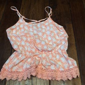 Coral peplum