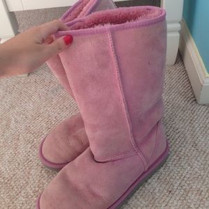 Pink size 7 tall uggs! Worn twice