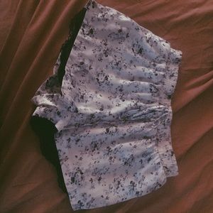 Silky Lacey floral shorts