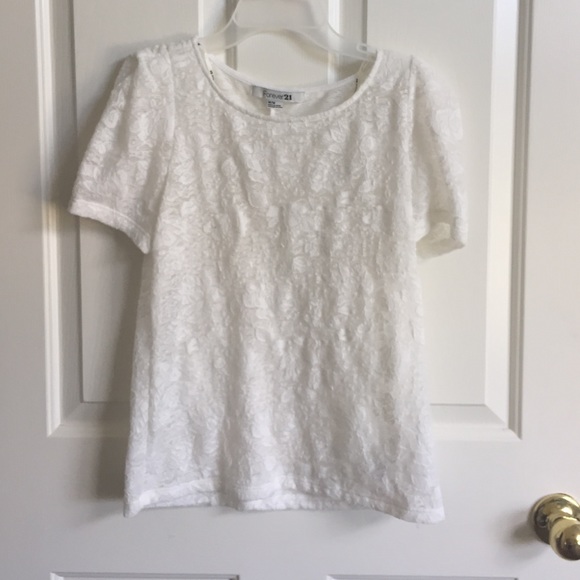 White Lace Top-Forever 21!!