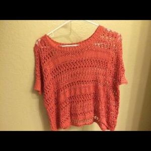 Red-Orange Crotchet Top