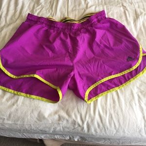 Purple Adidas shorts