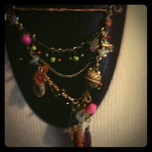 Multi Layered Charm Necklace