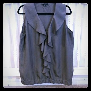 Grey Silk Top