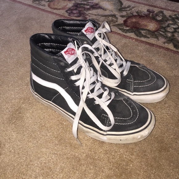 Blacks vans classic sk8 hi's