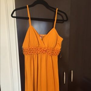 Sale!! Mustard yellow n orange combo summer dress