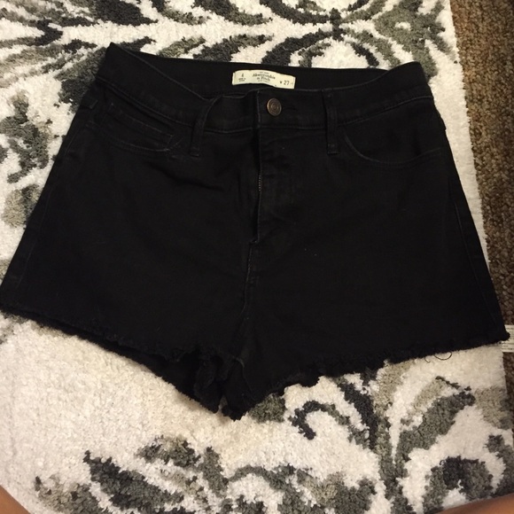 Abercrombie and Fitch black high waist shorts - Picture 1 of 3
