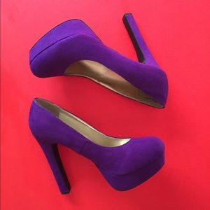Mossimo purple platforms. NEVER USED!
