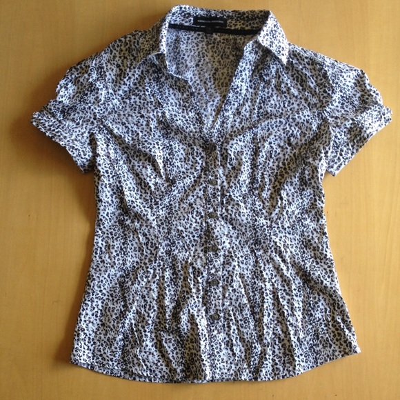 Leopard print button up