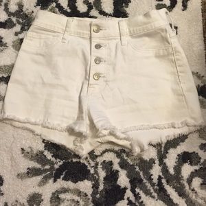 Abercrombie and Fitch white denim shorts