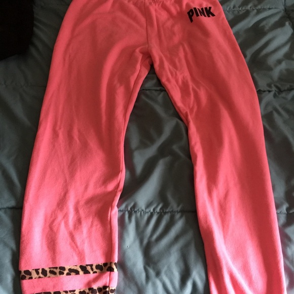 Vs pink cheetah sweats