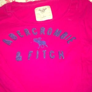 Long sleeve bright hot pink winter shirt