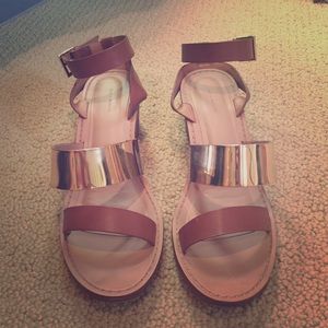 Zara Brown and Gold Sandal