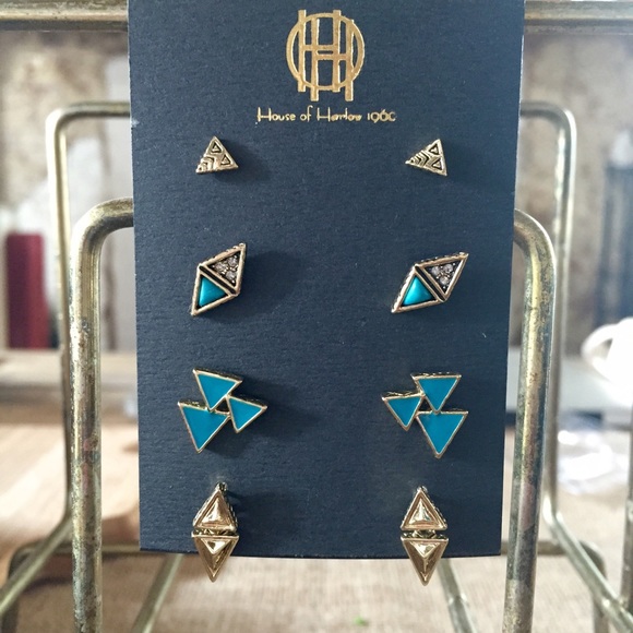 House of Harlow 1960 Jewelry - House of Harlow Tessellation stud earrings