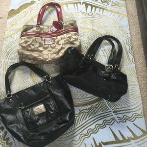 Lot of 3 Large Coach bags