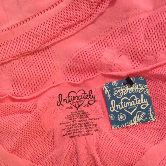 SOLD Free People Stretch Mesh Neon Pink - Picture 3 of 4