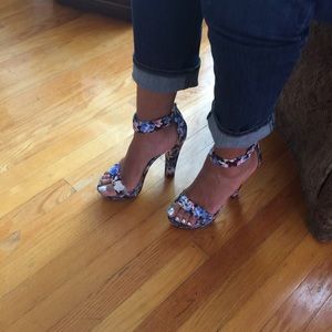 Aldo x Floral Sandal Pumps