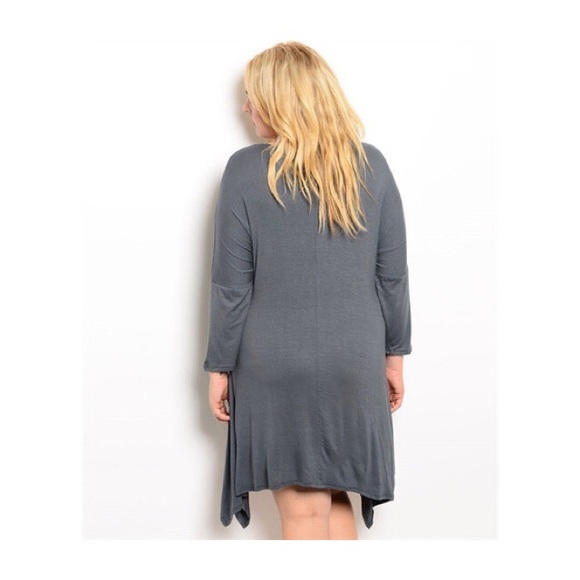 SOLD OUT! Charcoal Gray Plus Size Dress - Picture 2 of 2