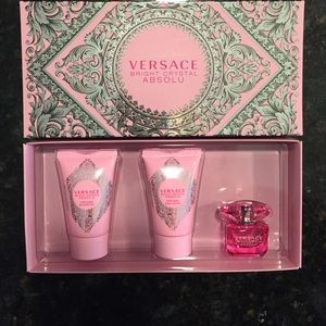 Versace bright crystal absolu mini gift set NWOT
