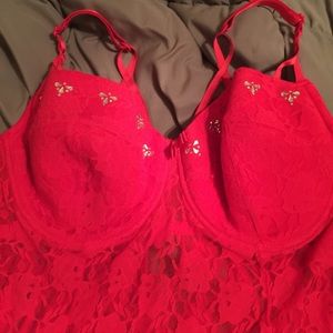 Sexy red lingerie nighty reserved for @santoswife