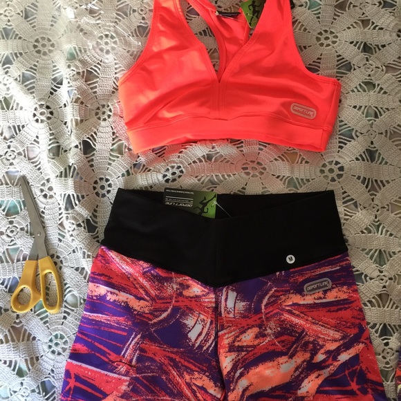 Brand new sports bra and shorts