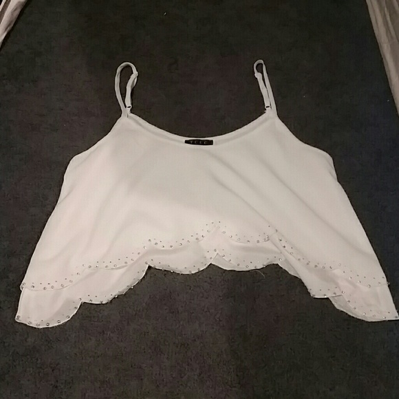 Scalloped crop top