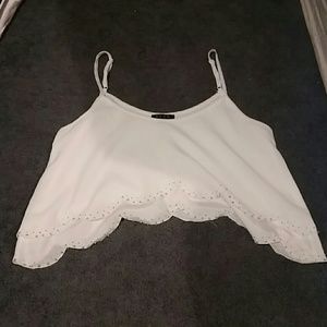 Scalloped crop top