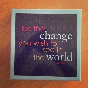 Inspirational quote square decoration