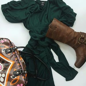 Dark green jersey  dress