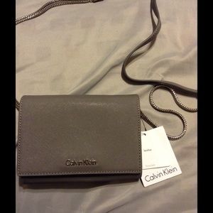 Calvin Klein small shoulder leather purse