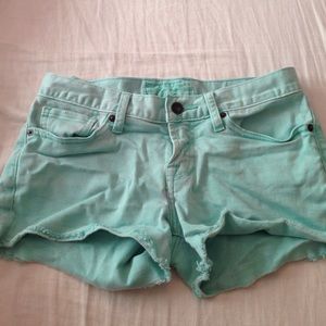 Mint Green Lucky Brand Denim Shorts