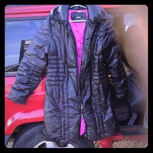 Black DKNY LONG Bubble jacket