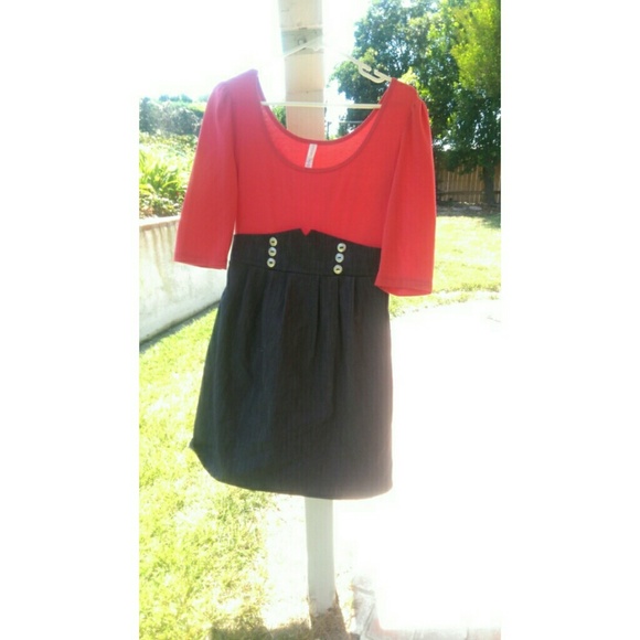 Pink and Jean dress