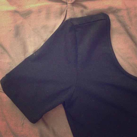 Black quarter sleeved mini dress