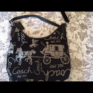 Coach purse with matching makeup bag