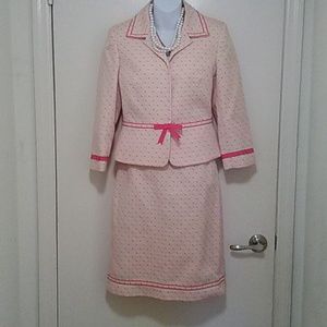 1960's inspired Pink/Cream Suit