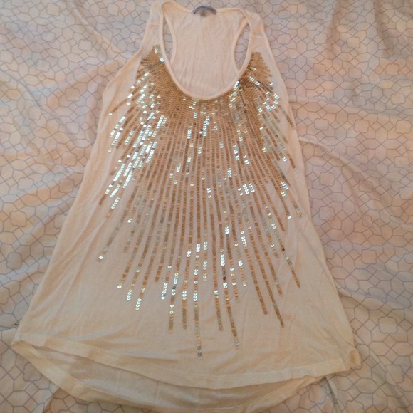 Charlotte Russe Sequined Racerback Tank