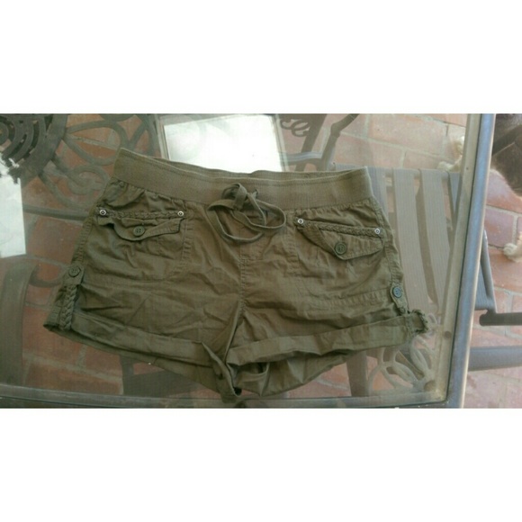 Army green shorts