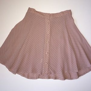 Brandy Melville Polka Dot Button Up Skirt