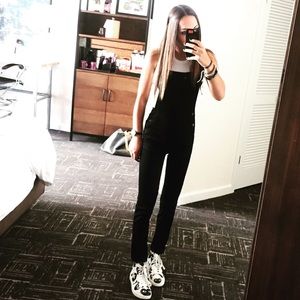Madewell Black Denim Overalls