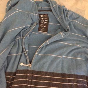 A striped sweater