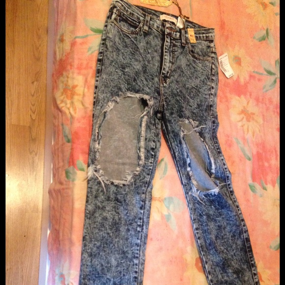 High waisted cut jeans - Picture 1 of 3