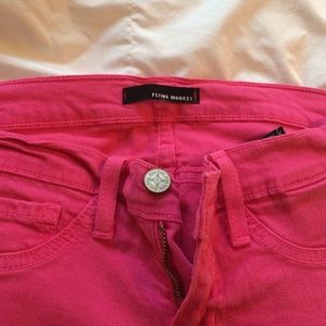Flying Monkey Skinny Jeans - Hot Pink